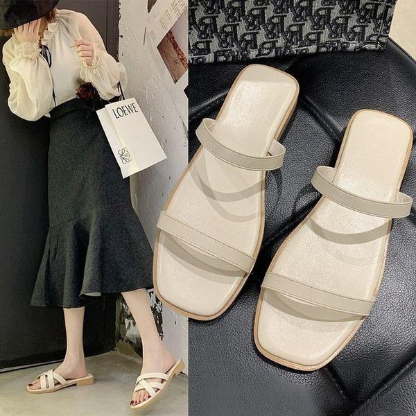 slippers 2021 women's casual fashion mature simple shoes trend wild personality ribbon temperament, Black
slippers 2021 women's casual fashion mature simple shoes trend wild personality ribbon temperament, Black