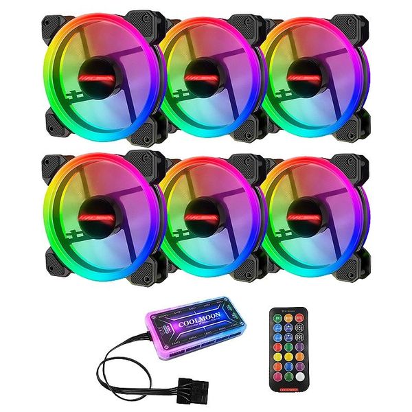 lapcooling pads coolmoon rgb chassis fan, 12cm shenguang synchronous silent+standard controller led computer fan(6pcs)
lapcooling pads coolmoon rgb chassis fan, 12cm shenguang synchronous silent+standard controller led computer fan(6pcs)