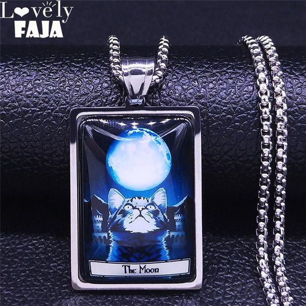 pendant necklaces tarot small tin sign felis - the moon white stainless steel glass necklace silver color men/women jewelry bijoux homme nxs
pendant necklaces tarot small tin sign felis - the moon white stainless steel glass necklace silver color men/women jewelry bijoux homme nxs