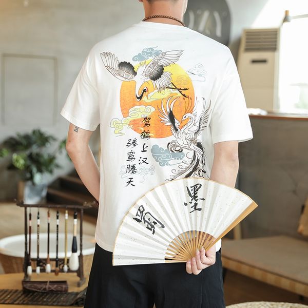 mens t-shirts chinese style crane printed short sleeve tshirts summer hip hop casual cotton tees streetwear 10884, Red
mens t-shirts chinese style crane printed short sleeve tshirts summer hip hop casual cotton tees streetwear 10884, Red
