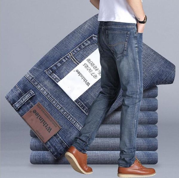 2021 herfst winter new men stretch-fit jeans business casual classic style fashion denim man black gray broek, Blue
2021 herfst winter new men stretch-fit jeans business casual classic style fashion denim man black gray broek, Blue