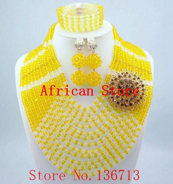 earrings & necklace royal blue crystal african wedding beads bridal jewelry sets statement set 2021 sy121-7, Silver
