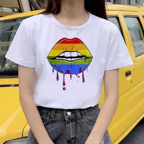 women's t-shirt rainbow color pride lips lesbian gay women graphic o-neck y2k aesthetic white tees leopard funny
women's t-shirt rainbow color pride lips lesbian gay women graphic o-neck y2k aesthetic white tees leopard funny