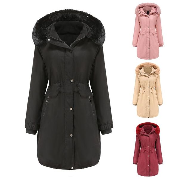 women's down & parkas winter coat women jacket plus velvet fur collar slim thick warm long cotton clothes vestidos 2021, Black
women's down & parkas winter coat women jacket plus velvet fur collar slim thick warm long cotton clothes vestidos 2021, Black
