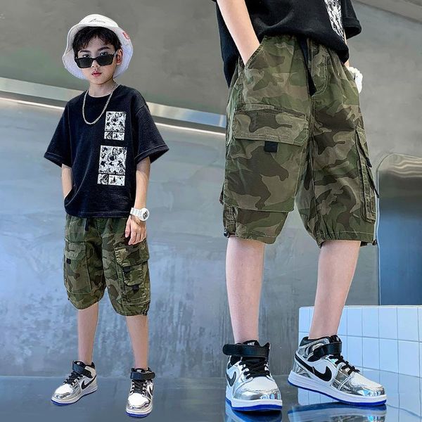 trousers kids pants boys summer clothes children camouflage thin knee length teen boy casual short clothing, Blue
trousers kids pants boys summer clothes children camouflage thin knee length teen boy casual short clothing, Blue