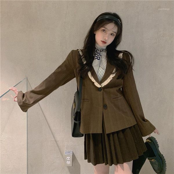 women's jackets girls jk school uniform coats teens japanese preppy style outwear female pleated skirts suit casual clothes for women1, Black;brown
women's jackets girls jk school uniform coats teens japanese preppy style outwear female pleated skirts suit casual clothes for women1, Black;brown