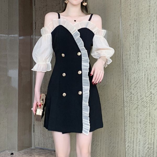new arrival fashion party women elegant autumn strap off shoulder ruffle temperament ol black slim a-line mini dress hz03, White;black
new arrival fashion party women elegant autumn strap off shoulder ruffle temperament ol black slim a-line mini dress hz03, White;black
