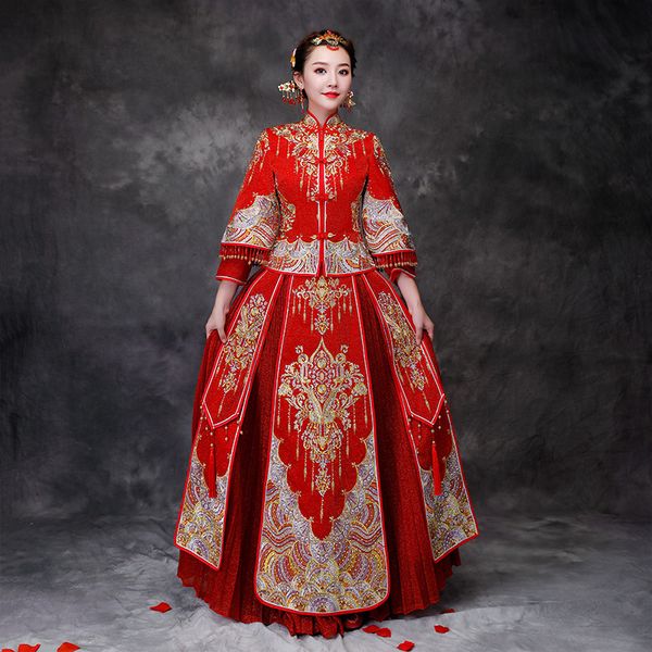 red chinese cheongsam traditional style long tissue qipao women size s-xxxl bjnn, Blue;red
red chinese cheongsam traditional style long tissue qipao women size s-xxxl bjnn, Blue;red