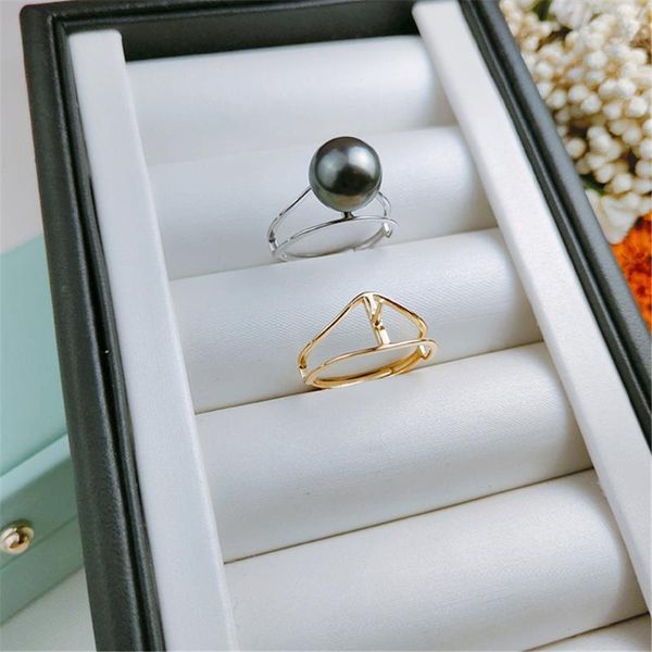 cluster rings real 925 sterling silver women wedding engagement ring adjustable simple round pearl mounting, Golden;silver
cluster rings real 925 sterling silver women wedding engagement ring adjustable simple round pearl mounting, Golden;silver
