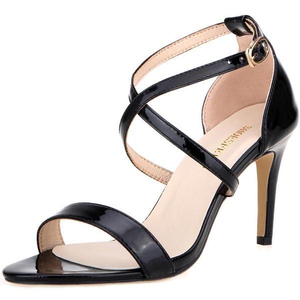 sandals women 9cm open toe ankle strap high heels buckle thin heel summer t-strap sandal ladies party wedding shoes, Black
sandals women 9cm open toe ankle strap high heels buckle thin heel summer t-strap sandal ladies party wedding shoes, Black