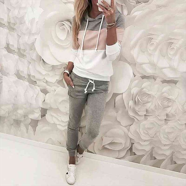 patchwork lounge wear plus size womenpant tracksuit jogging two piece set autumn chandal loose suits mujer deportivo hooded, White
patchwork lounge wear plus size womenpant tracksuit jogging two piece set autumn chandal loose suits mujer deportivo hooded, White