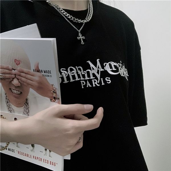 21ss designer brand t shirt embroidered loose short sleeve t-shirt s, White;black
21ss designer brand t shirt embroidered loose short sleeve t-shirt s, White;black