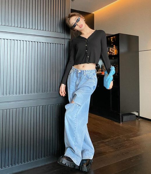 women's jeans high waisted wide leg blue for women 2021 fashion trends ripped denim clothing korean ladies vintage hole pants streetwea
women's jeans high waisted wide leg blue for women 2021 fashion trends ripped denim clothing korean ladies vintage hole pants streetwea