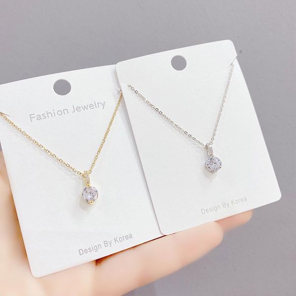 chains 14k gold plated simple style necklace shining bling zircon women clavicle chain elegant charm wedding pendant jewelry, Silver
chains 14k gold plated simple style necklace shining bling zircon women clavicle chain elegant charm wedding pendant jewelry, Silver