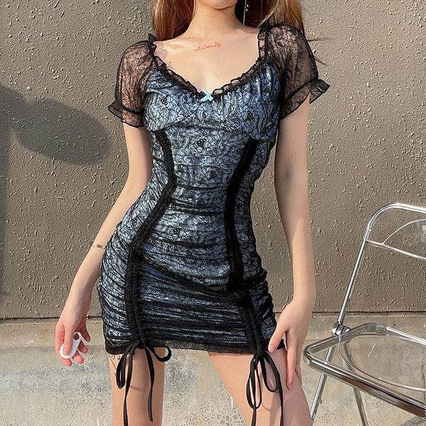 casual dresses hirigin summer 2021 european and american women's lace splicing pleated square neck hip dress women clothing, Black;gray
casual dresses hirigin summer 2021 european and american women's lace splicing pleated square neck hip dress women clothing, Black;gray