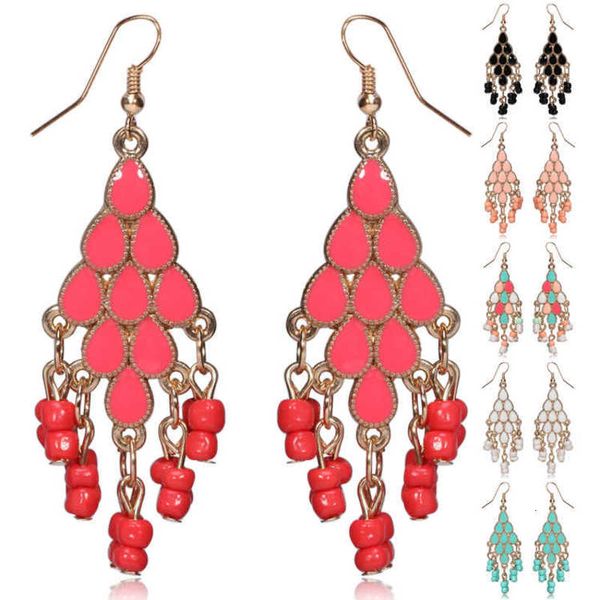 earring unique bright color summer tassel pendant earrings exaggerated jewelry, Golden
earring unique bright color summer tassel pendant earrings exaggerated jewelry, Golden