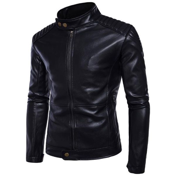 leather casual leather pu jacket men's slim 2021 men's collar zip mrmt stand brand jacket coat clothing ukuiw, Black
leather casual leather pu jacket men's slim 2021 men's collar zip mrmt stand brand jacket coat clothing ukuiw, Black