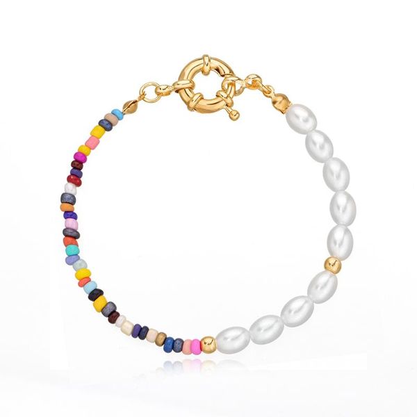 link, chain mopai random multicolor beads splice imitation pearl cuff chains for women gold color sailor clasp bracelets fashion jewelry, Black
link, chain mopai random multicolor beads splice imitation pearl cuff chains for women gold color sailor clasp bracelets fashion jewelry, Black