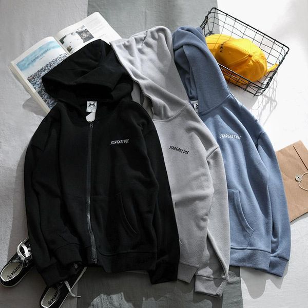men's hoodies & sweatshirts fall hoodie men hooded loose sport coat student casual zipper cardigan, Black
men's hoodies & sweatshirts fall hoodie men hooded loose sport coat student casual zipper cardigan, Black
