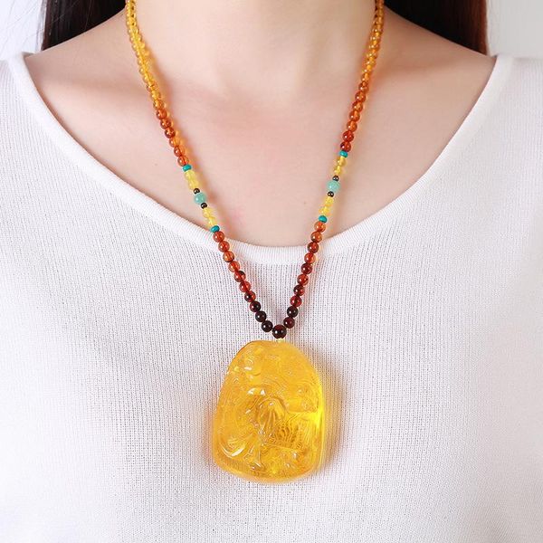 lockets natural beeswax carp pendant chicken oil yellow old honey carving necklace men and women sweater chain amber jewelry, Silver
lockets natural beeswax carp pendant chicken oil yellow old honey carving necklace men and women sweater chain amber jewelry, Silver