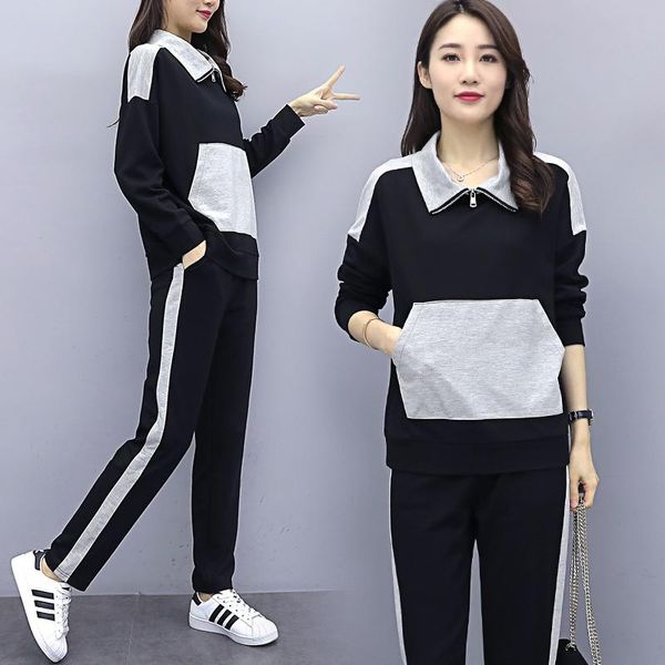 women's tracksuits big yards leisure ladies' spring clothing suits long sleeve hoodies sweatshirt pocket wide-legged pants two-pie, Gray
women's tracksuits big yards leisure ladies' spring clothing suits long sleeve hoodies sweatshirt pocket wide-legged pants two-pie, Gray