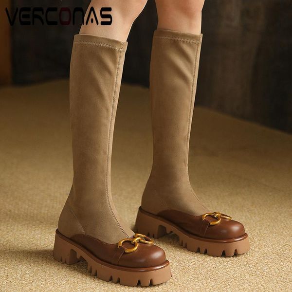 boots verconas retro woman knee high autumn winter warm cow leather party basic office prom metal decoration shoes, Black
boots verconas retro woman knee high autumn winter warm cow leather party basic office prom metal decoration shoes, Black