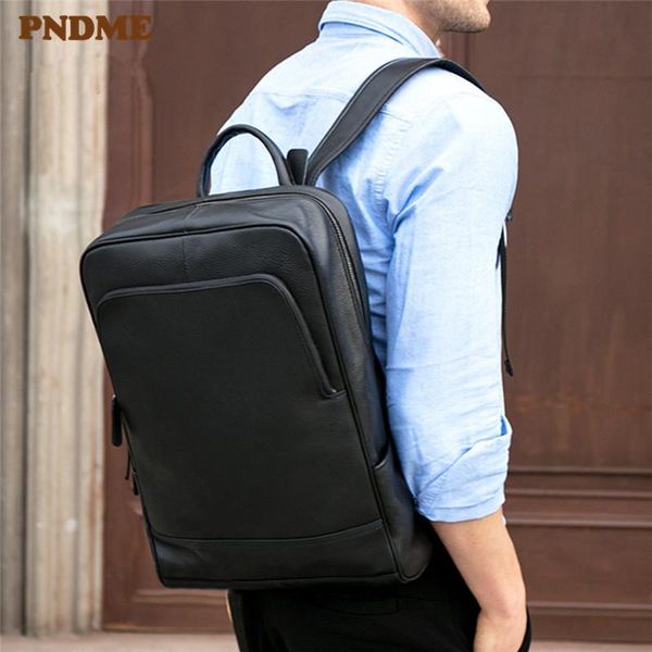 pndme business simple natural genuine leather men's black backpack casual real cowhide outdoor travel work daily lapbagpack
pndme business simple natural genuine leather men's black backpack casual real cowhide outdoor travel work daily lapbagpack
