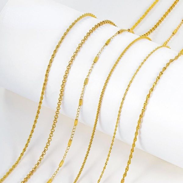 chains copper plated 24k gold chain necklace fashion men's and women's variety with o-chain bamboo link wedding banquet jewelry, Silver
chains copper plated 24k gold chain necklace fashion men's and women's variety with o-chain bamboo link wedding banquet jewelry, Silver