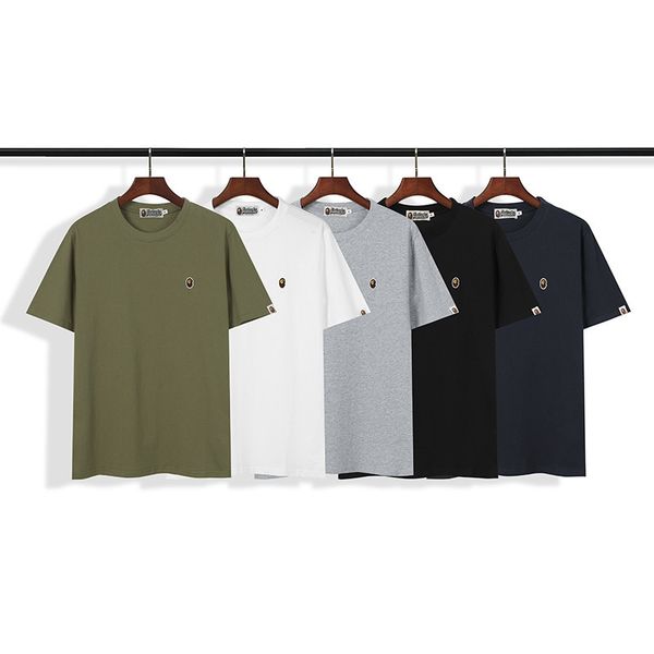 classic embroidered ape head basic short sleeve cotton t-shirt for men and women, White
classic embroidered ape head basic short sleeve cotton t-shirt for men and women, White