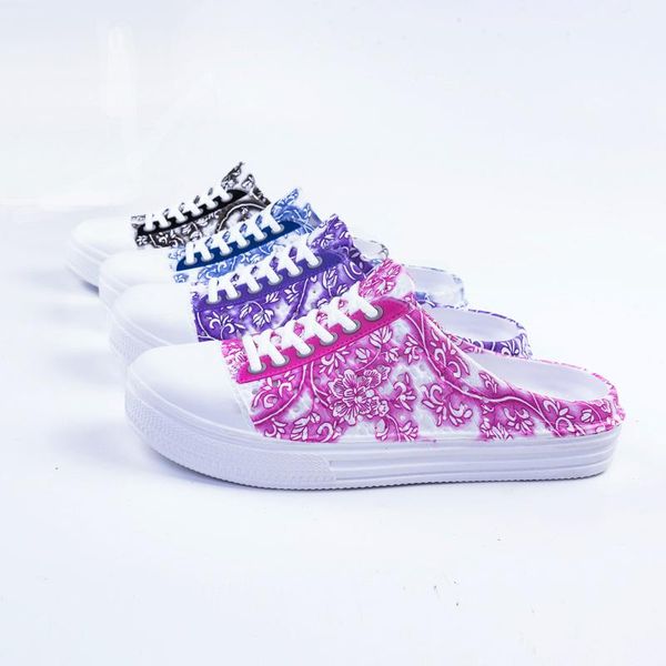slippers summer flowers print women's dual-use sandals filp flop flat hollow out outdoor casual half slip on sneakers, Black
slippers summer flowers print women's dual-use sandals filp flop flat hollow out outdoor casual half slip on sneakers, Black