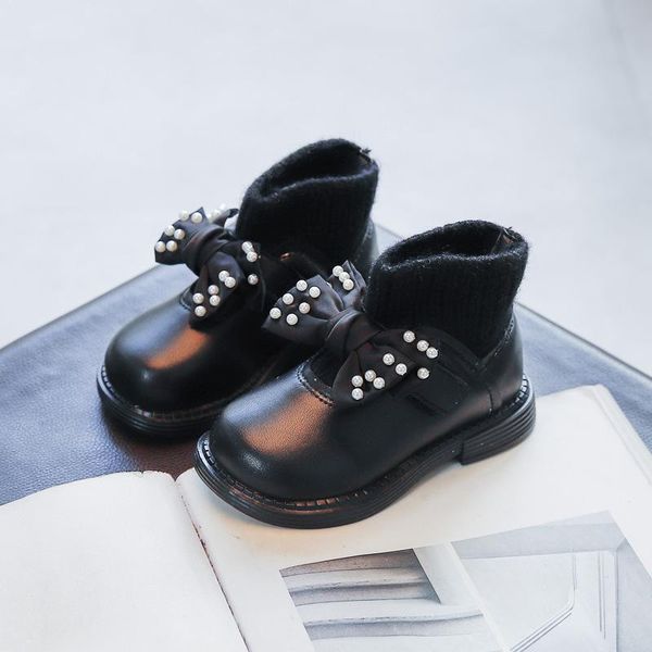 boots kids fashion sock shoes girls thick cotton 2021 winter korean bow pearls round-toe solid brown leather, Black;grey
boots kids fashion sock shoes girls thick cotton 2021 winter korean bow pearls round-toe solid brown leather, Black;grey