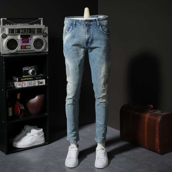 spring and autumn stretch slim jeans men's feet fashion pants nostalgic leisure youth handsome, Blue
spring and autumn stretch slim jeans men's feet fashion pants nostalgic leisure youth handsome, Blue