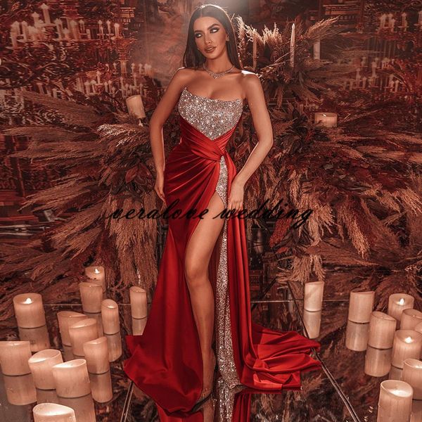 formal red arabic evening dress sequins mermaid prom gowns strapsless women celebrity party robe de soirée de mariage, Black
formal red arabic evening dress sequins mermaid prom gowns strapsless women celebrity party robe de soirée de mariage, Black