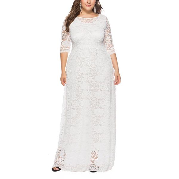 casual dresses aygaiyigu plus size women dress maxi evening lace retro o-neck 3/4 sleeve clothing big gown hollow out vestidos, Black;gray
casual dresses aygaiyigu plus size women dress maxi evening lace retro o-neck 3/4 sleeve clothing big gown hollow out vestidos, Black;gray