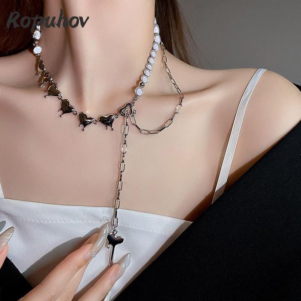 chains ropuhov 2021 korean fashion jewelry woman gift pearl necklace letter goth stainless steel bling wholesale, Silver
chains ropuhov 2021 korean fashion jewelry woman gift pearl necklace letter goth stainless steel bling wholesale, Silver
