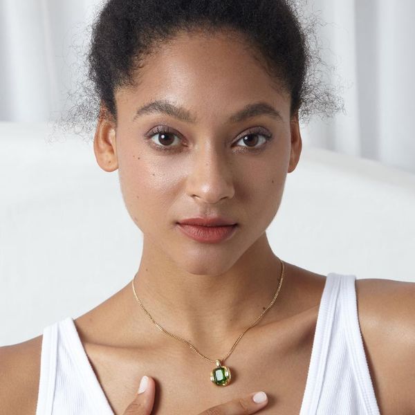 pendant necklaces ropuhov green stone choker for women gold color stainless steel glass necklace fashion jewelry holiday, Silver
pendant necklaces ropuhov green stone choker for women gold color stainless steel glass necklace fashion jewelry holiday, Silver