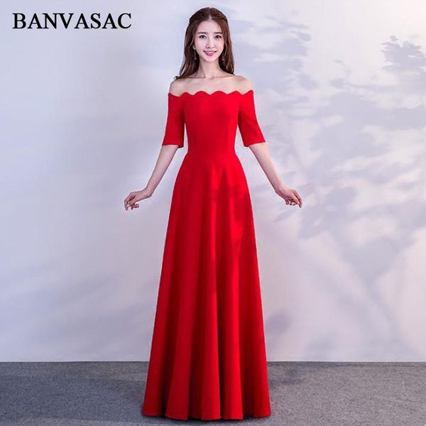party dresses banvasac 2021 ruffles boat neck a line draped satin long evening short sleeve zipper back prom gowns, White;black
party dresses banvasac 2021 ruffles boat neck a line draped satin long evening short sleeve zipper back prom gowns, White;black