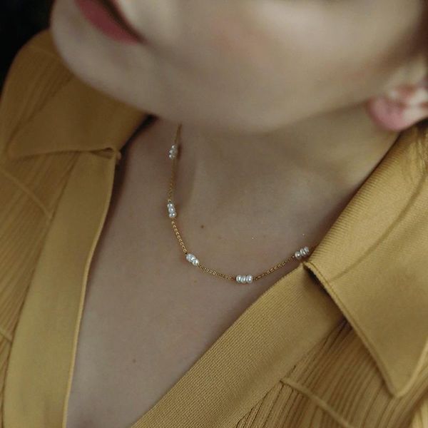chokers elegant minimalist baroque freshwater pearl necklace for women exquisite gold plated chain dainty rice pearls necklaces jewelry, Golden;silver
chokers elegant minimalist baroque freshwater pearl necklace for women exquisite gold plated chain dainty rice pearls necklaces jewelry, Golden;silver
