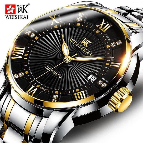 wristwatches brand men mechanical watch luxury automatic watches calendar fashion luminous 316l steel waterproof wristwatch clock gift, Slivery;brown
wristwatches brand men mechanical watch luxury automatic watches calendar fashion luminous 316l steel waterproof wristwatch clock gift, Slivery;brown