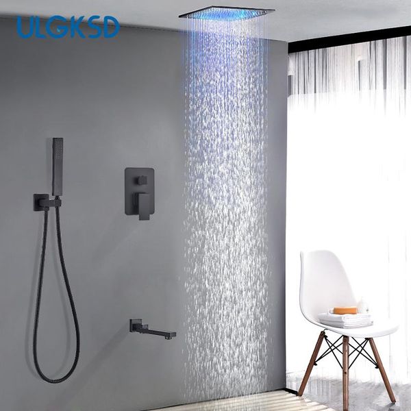 led bathroom shower faucet set 16" rainfall shower head abs hand rotation bathtub spout mixer tap 3-ways faucet
led bathroom shower faucet set 16" rainfall shower head abs hand rotation bathtub spout mixer tap 3-ways faucet
