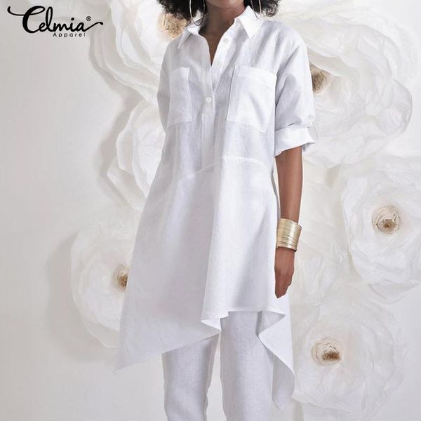 fashion tunic shirts celmia women asymmetrical 2021 autumn long sleeve blouse casual loose buttons plus size blusas mujer, White
fashion tunic shirts celmia women asymmetrical 2021 autumn long sleeve blouse casual loose buttons plus size blusas mujer, White