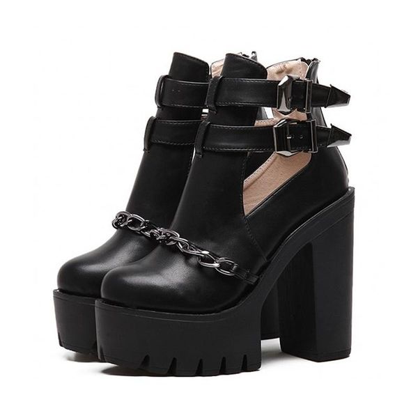 boots lucyever metal chain punk motorcycle women thick high heels buckle ankle female autumn hollow platform shoes woman, Black
boots lucyever metal chain punk motorcycle women thick high heels buckle ankle female autumn hollow platform shoes woman, Black