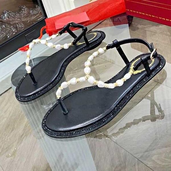 sandals women brand designer summer sweet dress holiday flip flops genuine leather casual pearl decor flat woman, Black
sandals women brand designer summer sweet dress holiday flip flops genuine leather casual pearl decor flat woman, Black