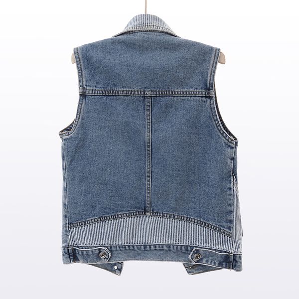 spring new korean denim vest women waistcoat plus size slim short jeans vests stripe splicing sleeveless jacket coat female 5xl x7rw, Black;white
spring new korean denim vest women waistcoat plus size slim short jeans vests stripe splicing sleeveless jacket coat female 5xl x7rw, Black;white