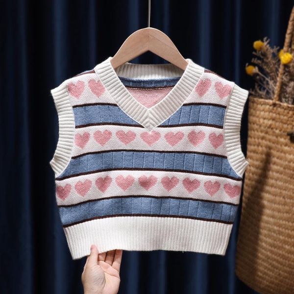 pullover sweater tank for baby girl toddler kids spring autumn fashion love print sweaters v neck knit children knitwear clothes, Blue
pullover sweater tank for baby girl toddler kids spring autumn fashion love print sweaters v neck knit children knitwear clothes, Blue