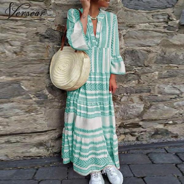 casual dresses versear beach wear fashion women summer printed v neck party long bohemian aumtumn female vestidos, Black;gray
casual dresses versear beach wear fashion women summer printed v neck party long bohemian aumtumn female vestidos, Black;gray
