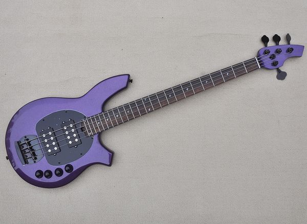 4 strings purple electric bass guitar with active circuit,rosewood fretboard,24 frets,can be customized as requested
4 strings purple electric bass guitar with active circuit,rosewood fretboard,24 frets,can be customized as requested