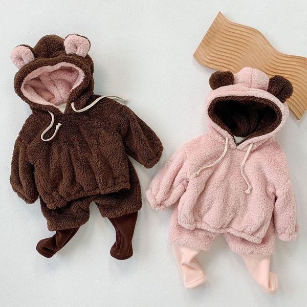 clothing sets ins 2022 winter infant baby for girls boys cute bear suit children's plush quilted hooded sweater pants 2-piece set, White
clothing sets ins 2022 winter infant baby for girls boys cute bear suit children's plush quilted hooded sweater pants 2-piece set, White