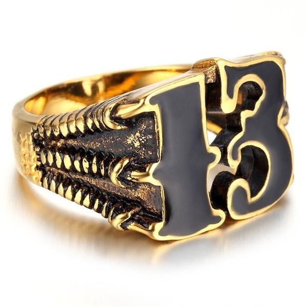 cluster rings men fashion ring lucky number 13 punk gothic dragon skull stainless steel for accessories jewelry party gift, Golden;silver
cluster rings men fashion ring lucky number 13 punk gothic dragon skull stainless steel for accessories jewelry party gift, Golden;silver