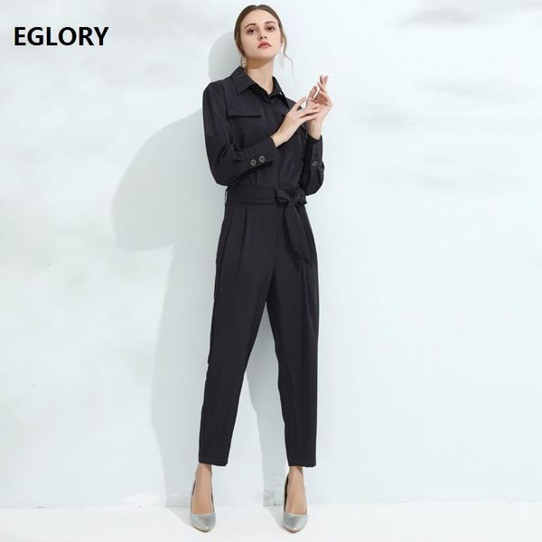women's jumpsuits & rompers 2021 spring long sleeve jumpsuit women turn-down collar chest pocket patchwork full length lady, Black;white
women's jumpsuits & rompers 2021 spring long sleeve jumpsuit women turn-down collar chest pocket patchwork full length lady, Black;white